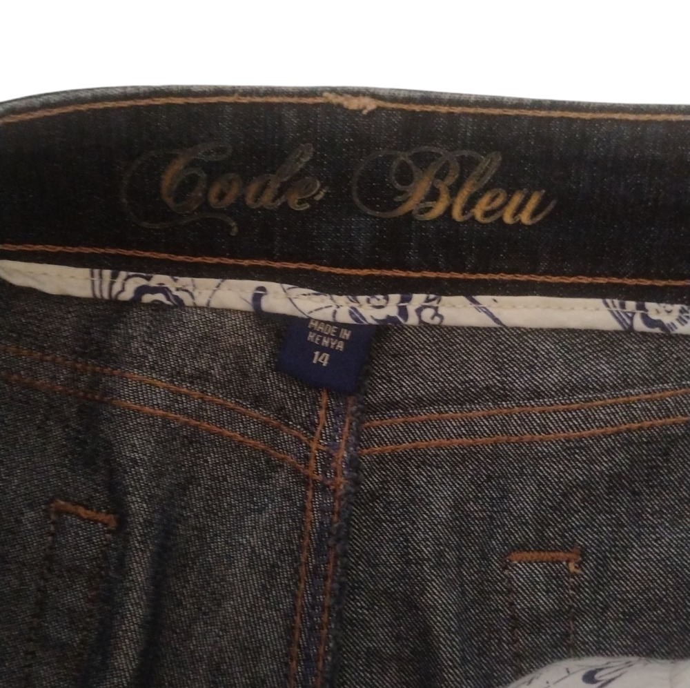 Code Bleu Dark blue Michele Jeans SZ 14 S - Picture 4 of 5